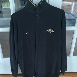 🌿Men's Black Garment Baltimore Ravens long-sleeved rugby🌿